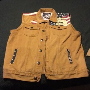 Diamond Stash USA denim vest